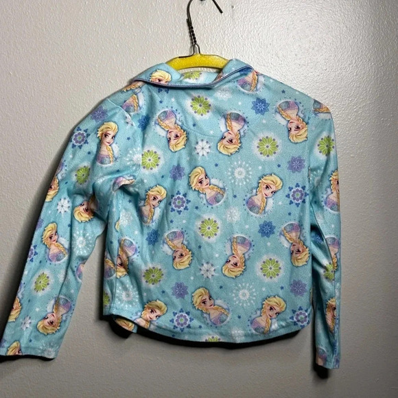 Disney‎ Girls Elsa Blue Pajama Top Size 6/6x. - Picture 5 of 6